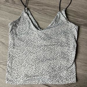 Gaze Black and White Leopard Camisole